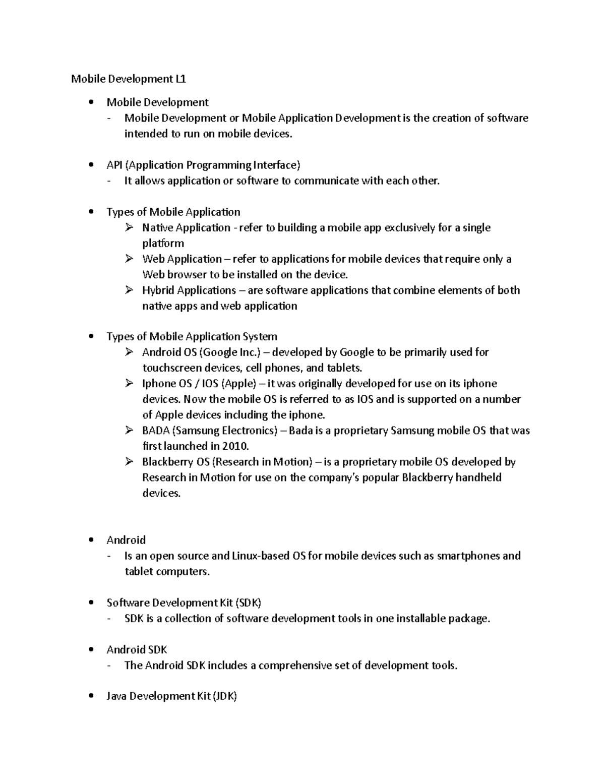 Mobile Development - API (Application Programming Interface) - It ...