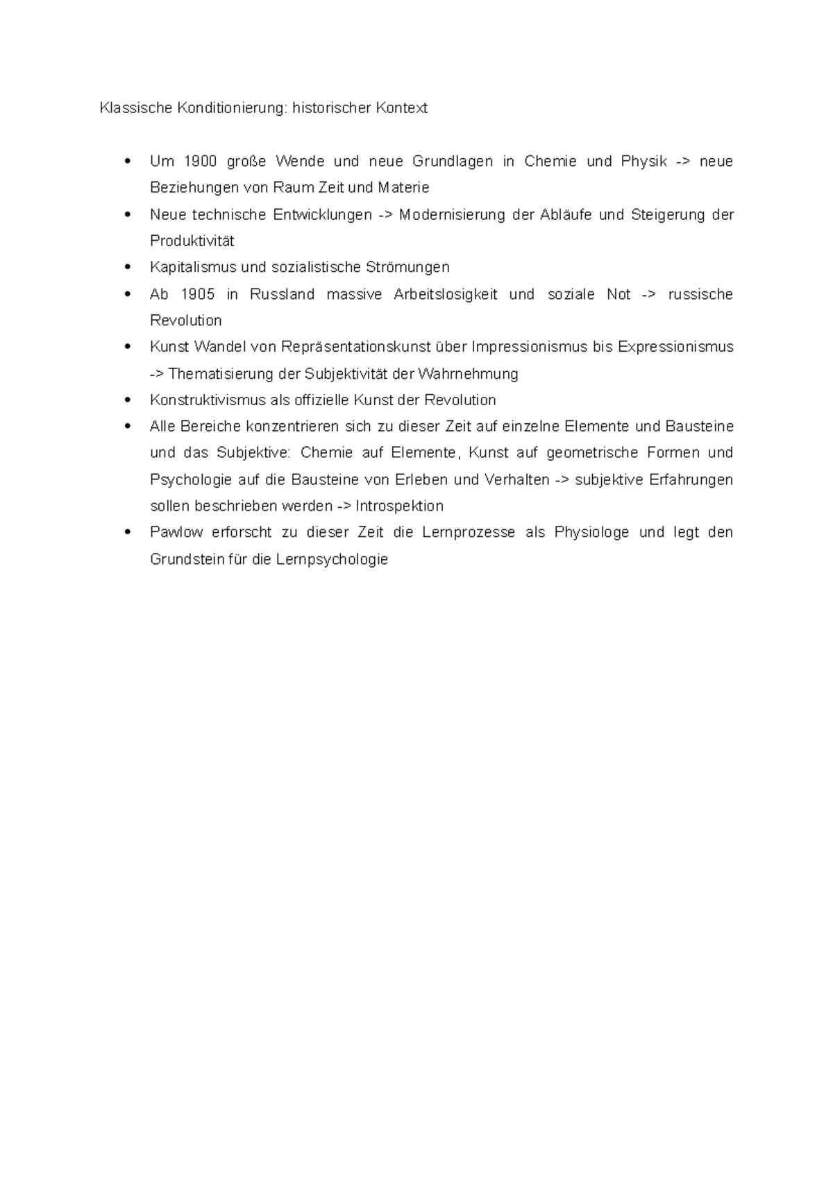Historischer und gesellschaftlicher Kontext klassische Konditionierung