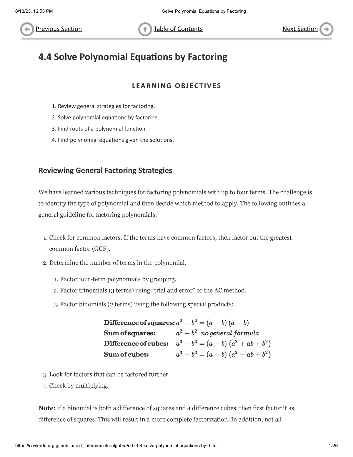 solve-polynomial-equations-by-factoring-review-general-strategies-for