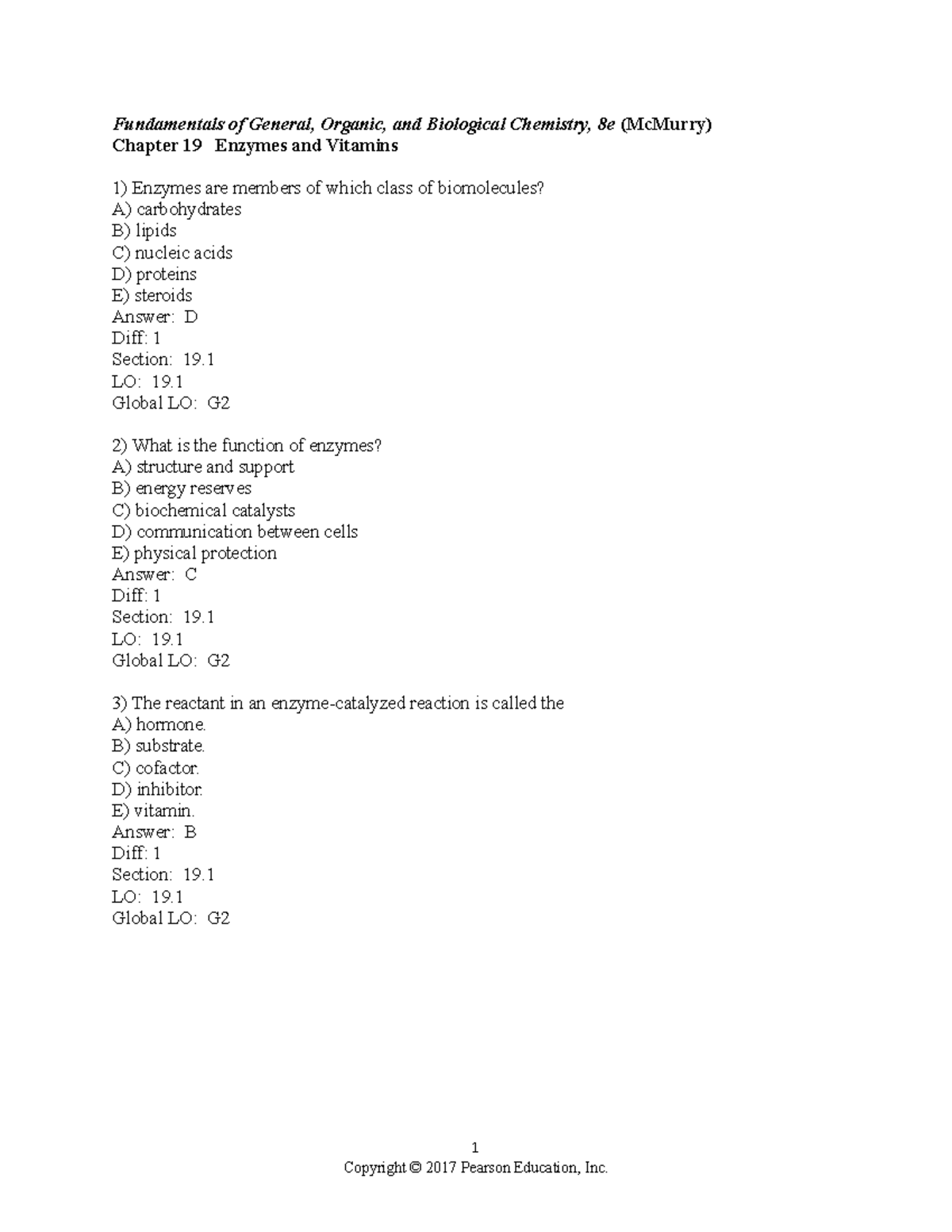 Chapter 19 Fundamental Of General Organic And Biological Chem Sci 101 Amg School Of 3208