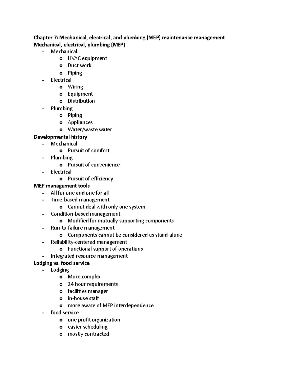 Chapter 7 - Lecture notes 7 - Chapter 7: Mechanical, electrical, and ...