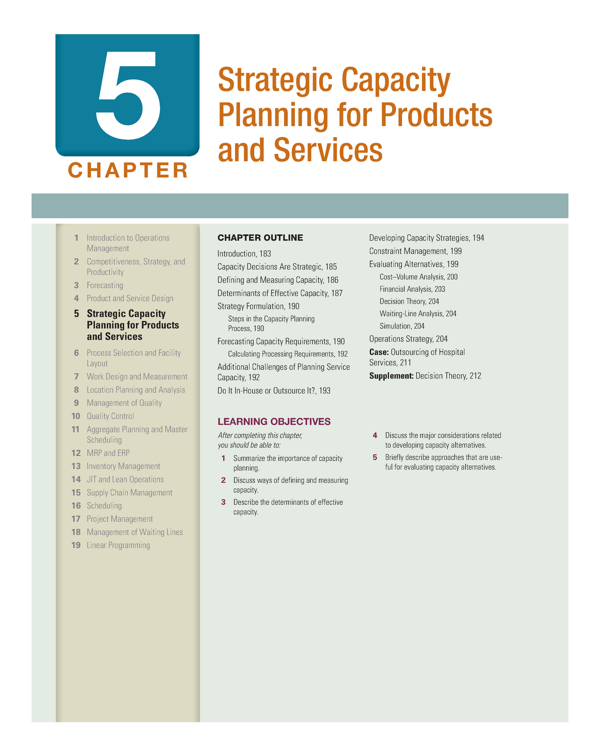 strategic capacity planning for products and services slideshare