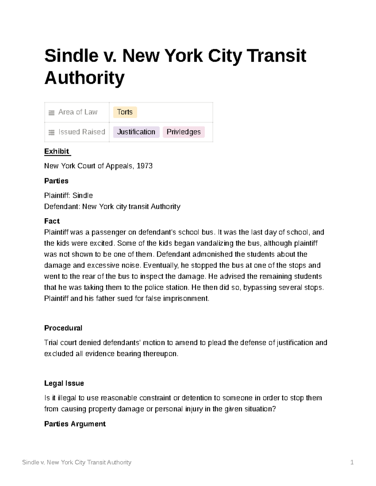 Sindle v helpful Sindle v. New York City Transit Authority 1 Sindle