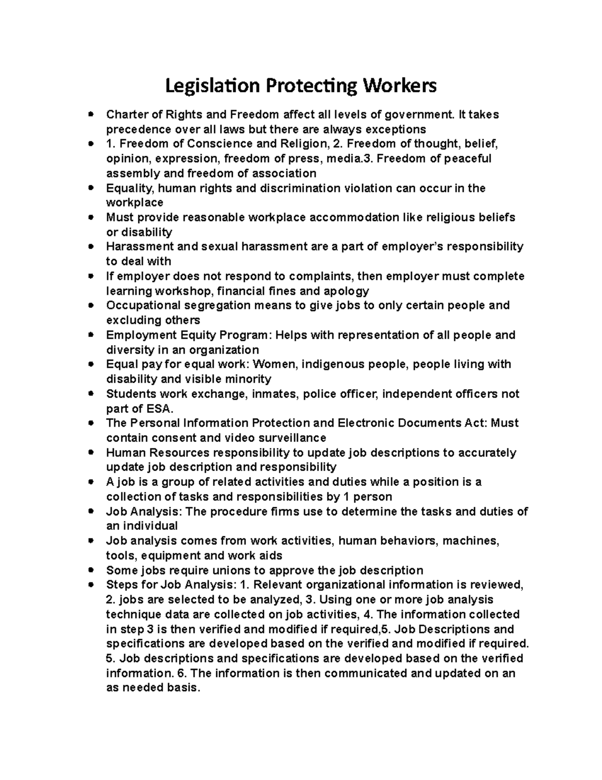 Legislation Protecting Workers Not Finished - Legislation Protecting ...