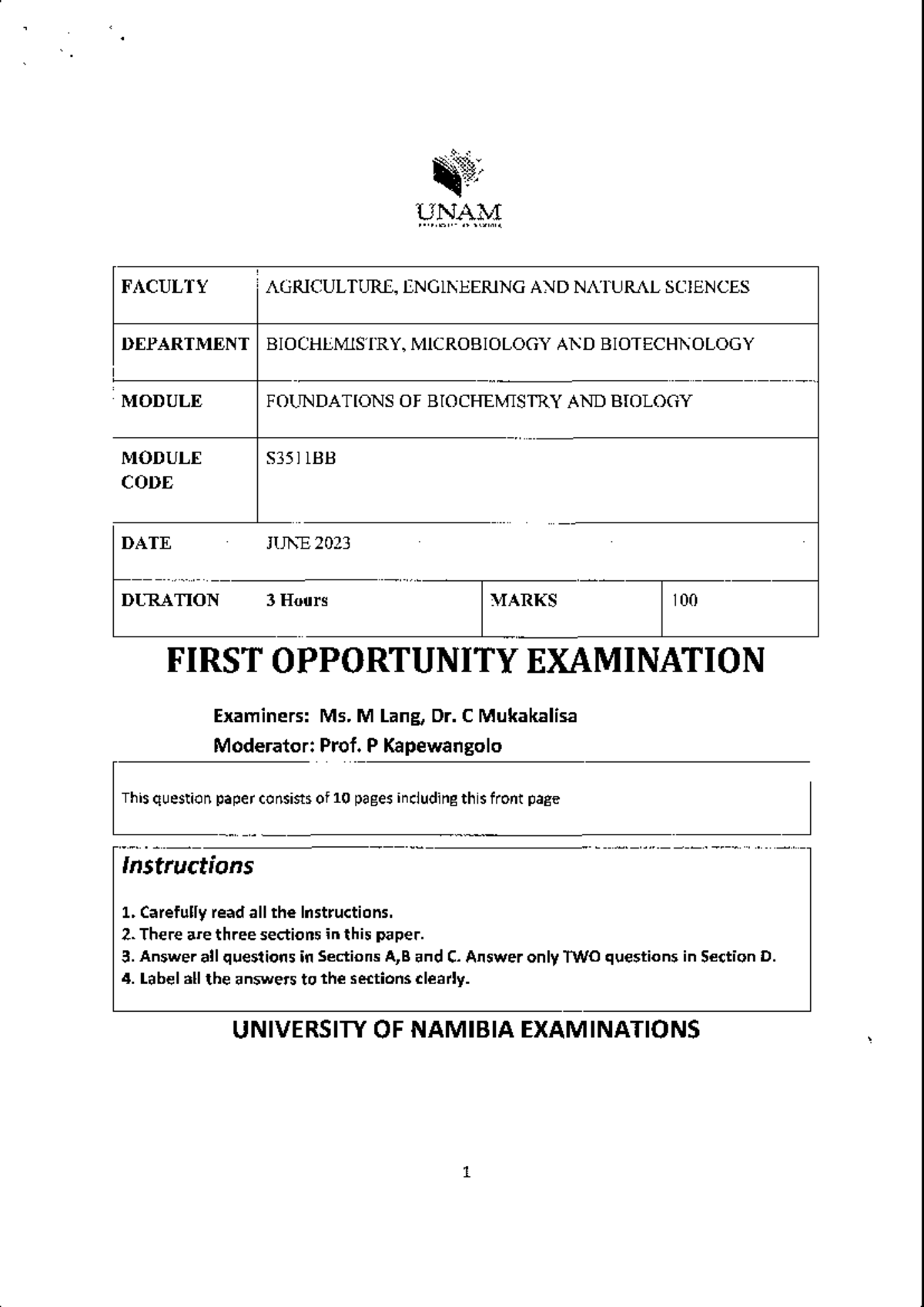 S3511bb 2023 06 nor - UNAM UNIVERSITY OF NAMIDEA FACULTY AGRICULTURE ...