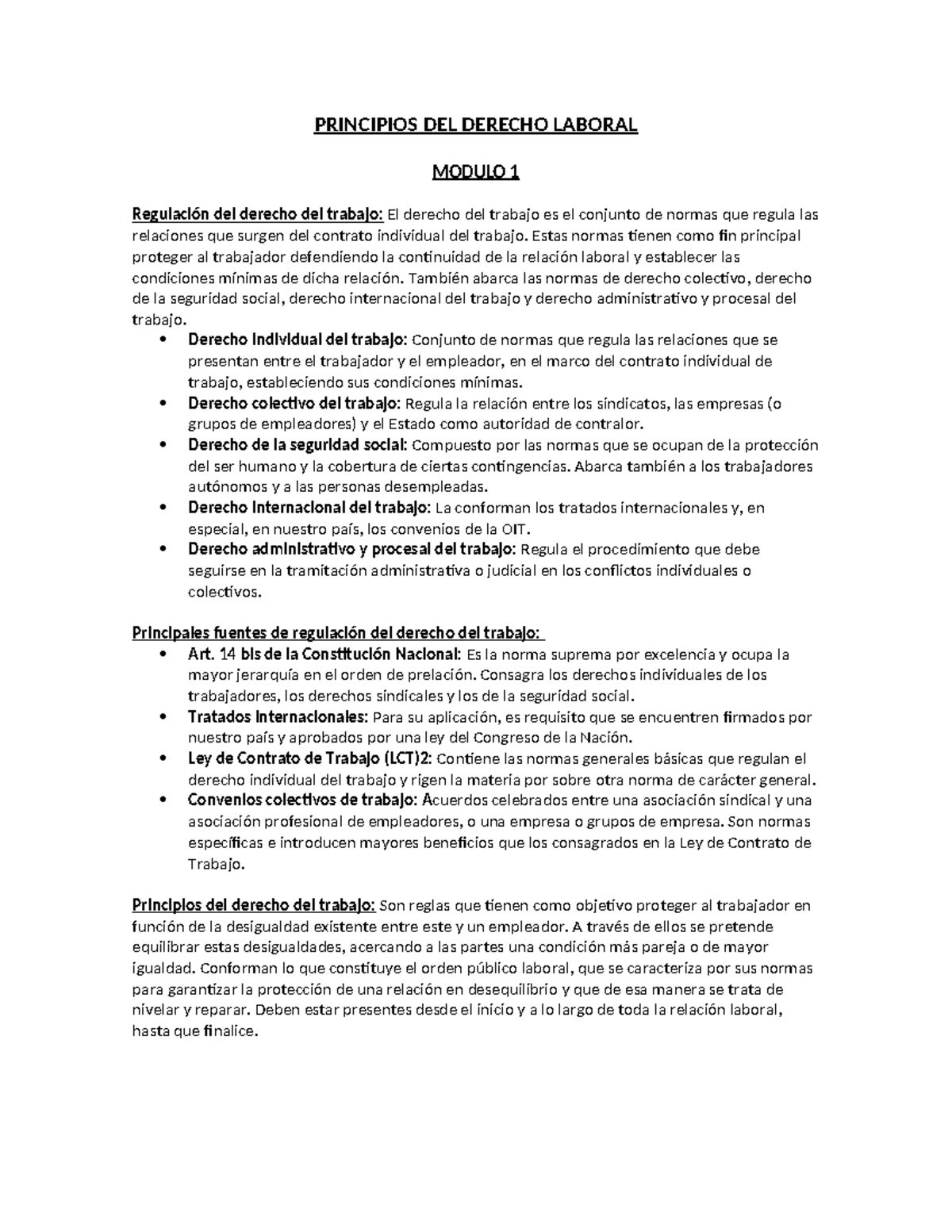 Principios DEL Derecho Laboral mod 1 y 2 - PRINCIPIOS DEL DERECHO ...