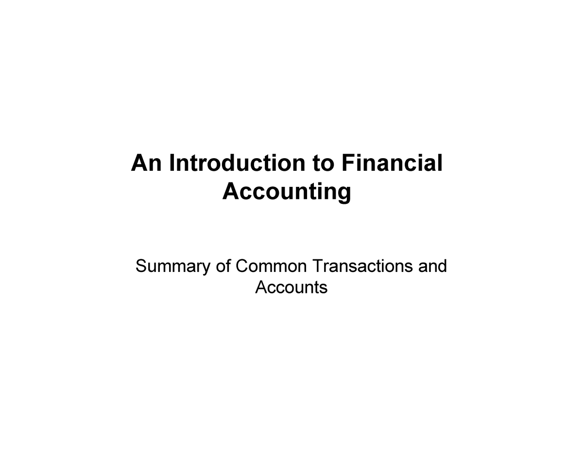 Debit and Credit Bookkeeping Summary of Common Transactions V2 - An