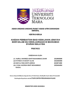 Ctu example of written assignment - CTU 092 TULIS TAJUK ASSINGMENT ANDA ...