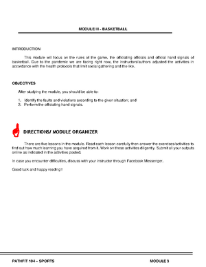 Module Summary - MODULE SUMMARY Volleyball, game played by two teams ...