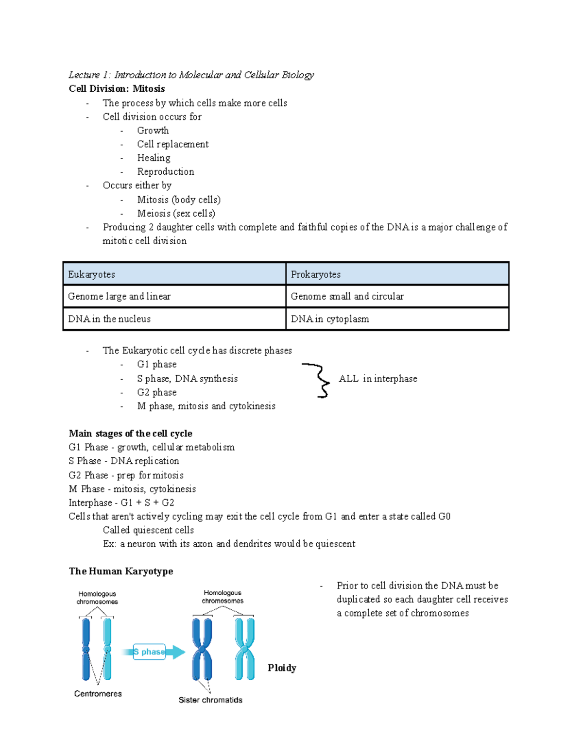 BIOL 1090 - Assorted Lecture Notes - Lecture 1: Introduction To ...