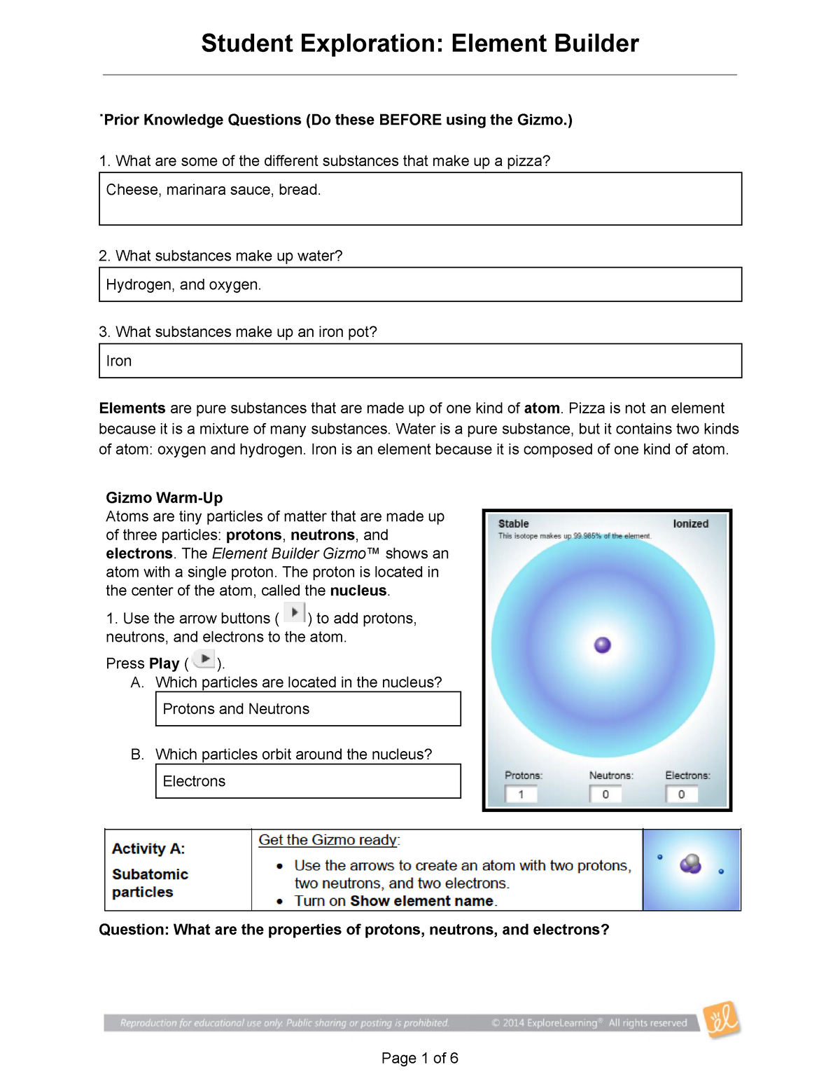 Copy of Student Exploration Element Builder - Google Docs - ̇Prior ...