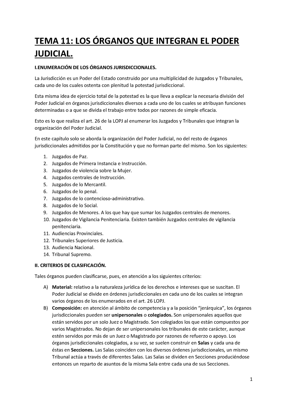 LOS ÓRGANOS QUE INTEGRAN EL PODER JUDICIAL - IÓN DE LOS ÓRGANOS ...