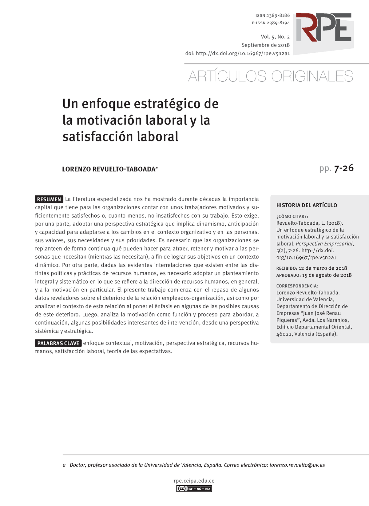 Lectura Control Sesión 13 ArtÍculos Originales Un Enfoque Estratégico