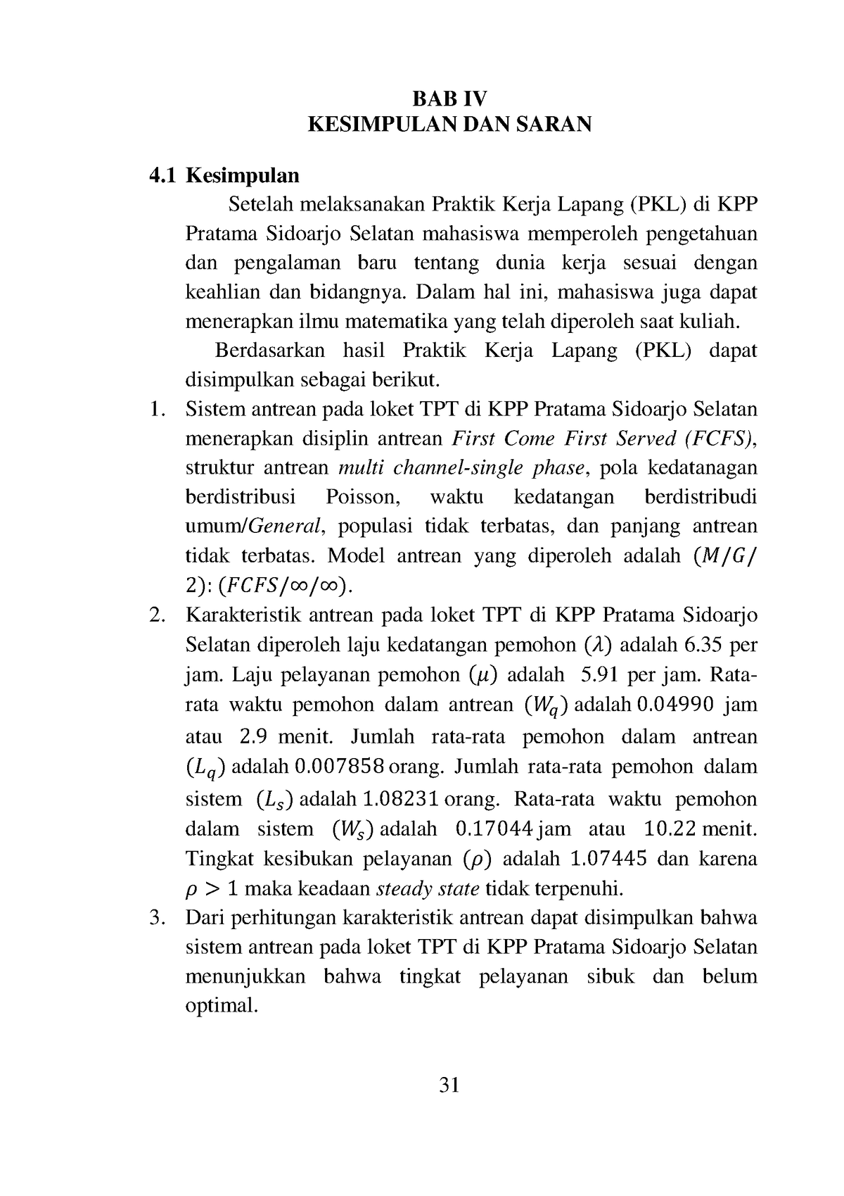 Bab Iv Analisis Sistem Antrian Dalam Mengoptimalkan Tempat Pelayanan Terpadu Tpt Di Kantor 5662