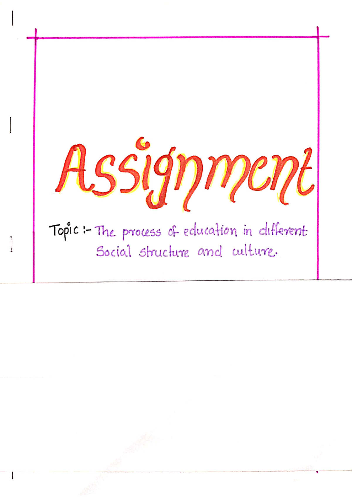 Process of education in different social structure and culture ...