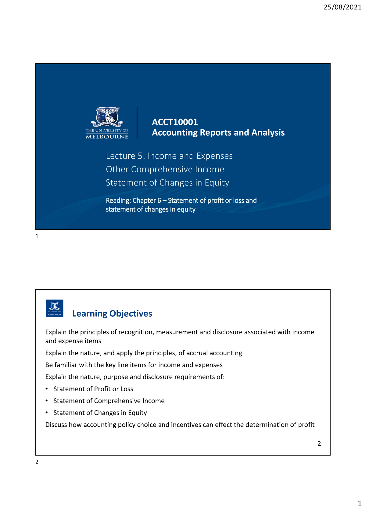 Lecture 05 Completed Slides-1 - ACCT Accounting Reports And Analysis ...