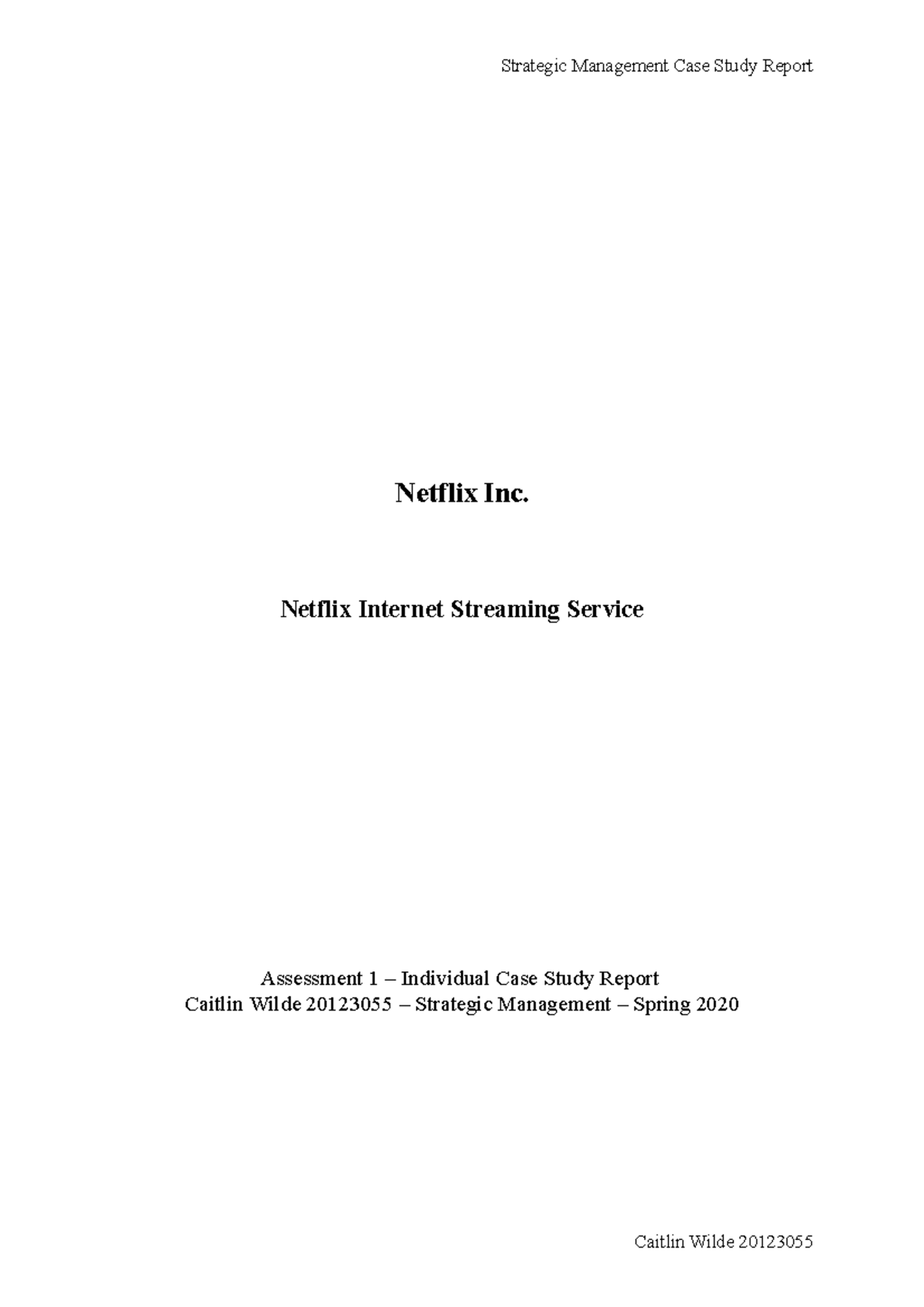 netflix case study strategic management pdf