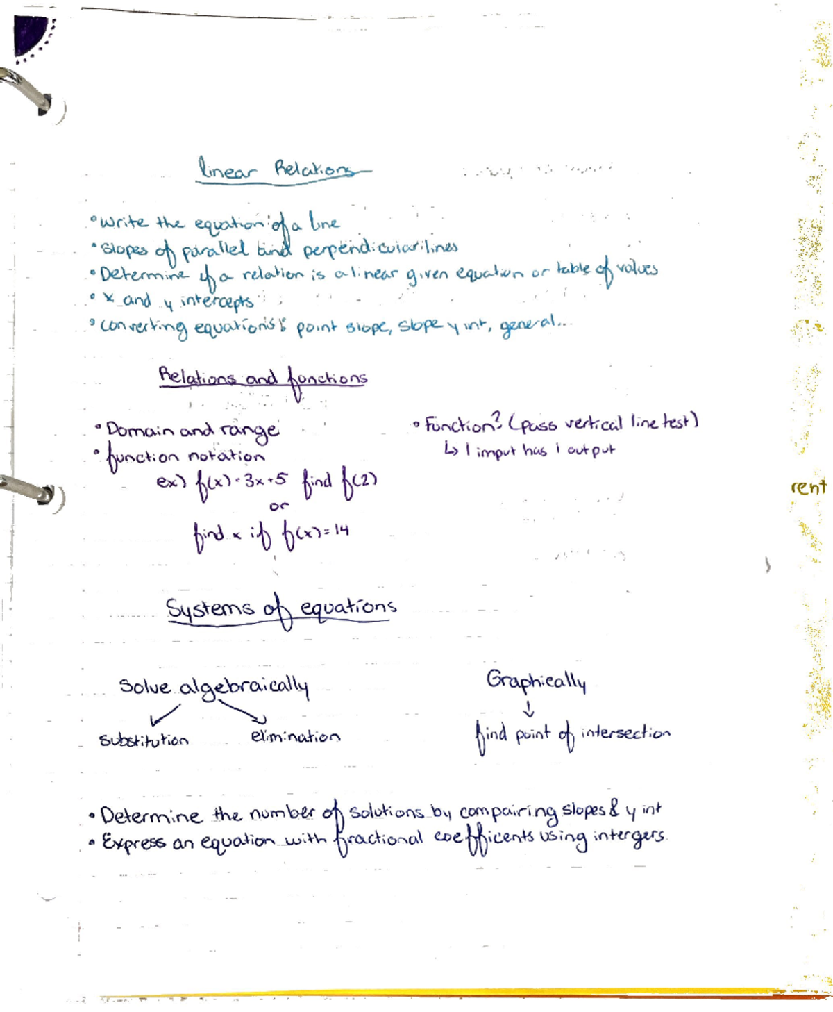 Grade 10 Math Review notes Studocu