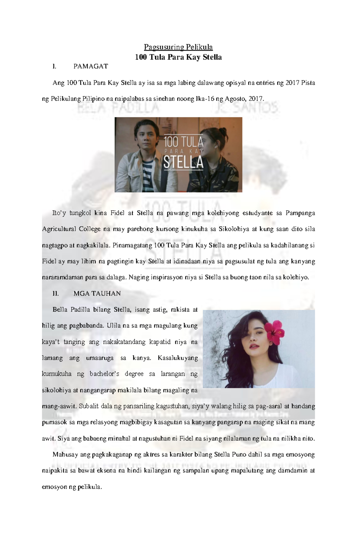 371747469 Pagsusuring Pelikula docx - Pagsusuring Pelikula 100 Tula ...