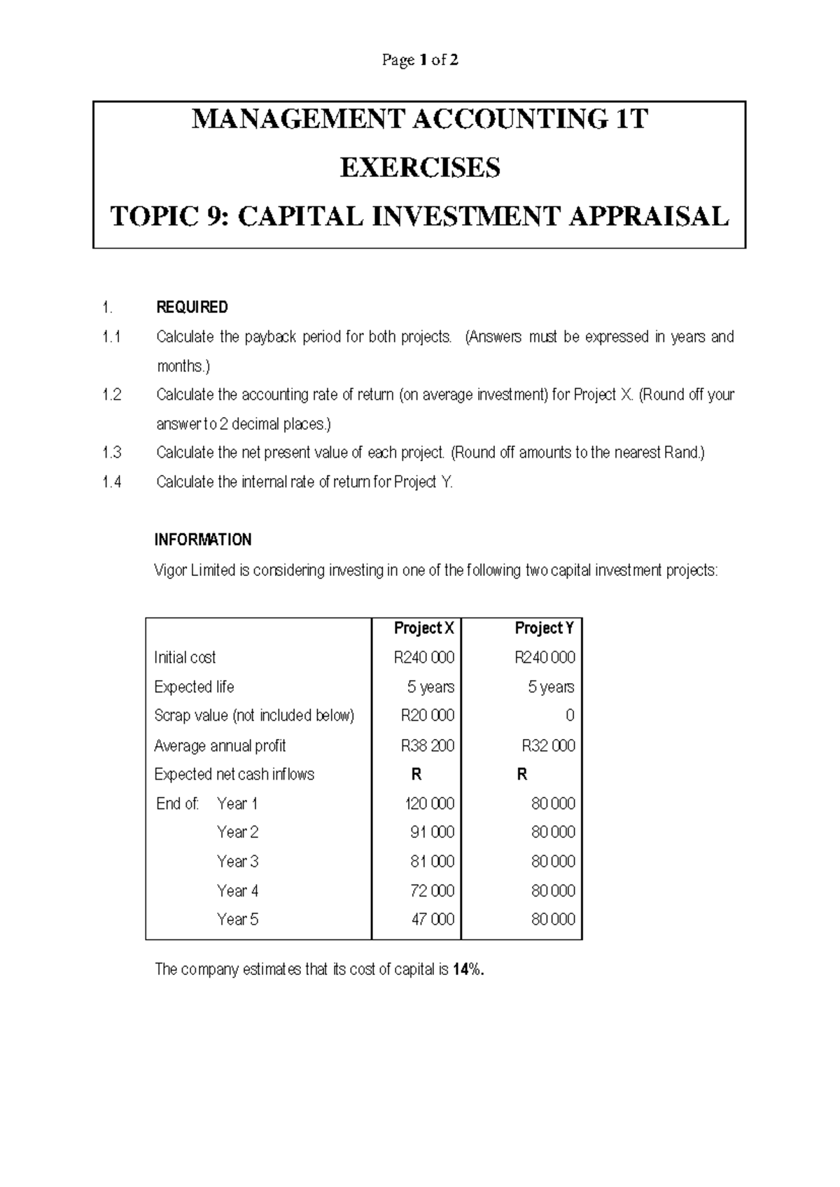 MAC1T Topic 9 09 April 2016 - Page 1 of 2 MANAGEMENT ACCOUNTING 1T ...