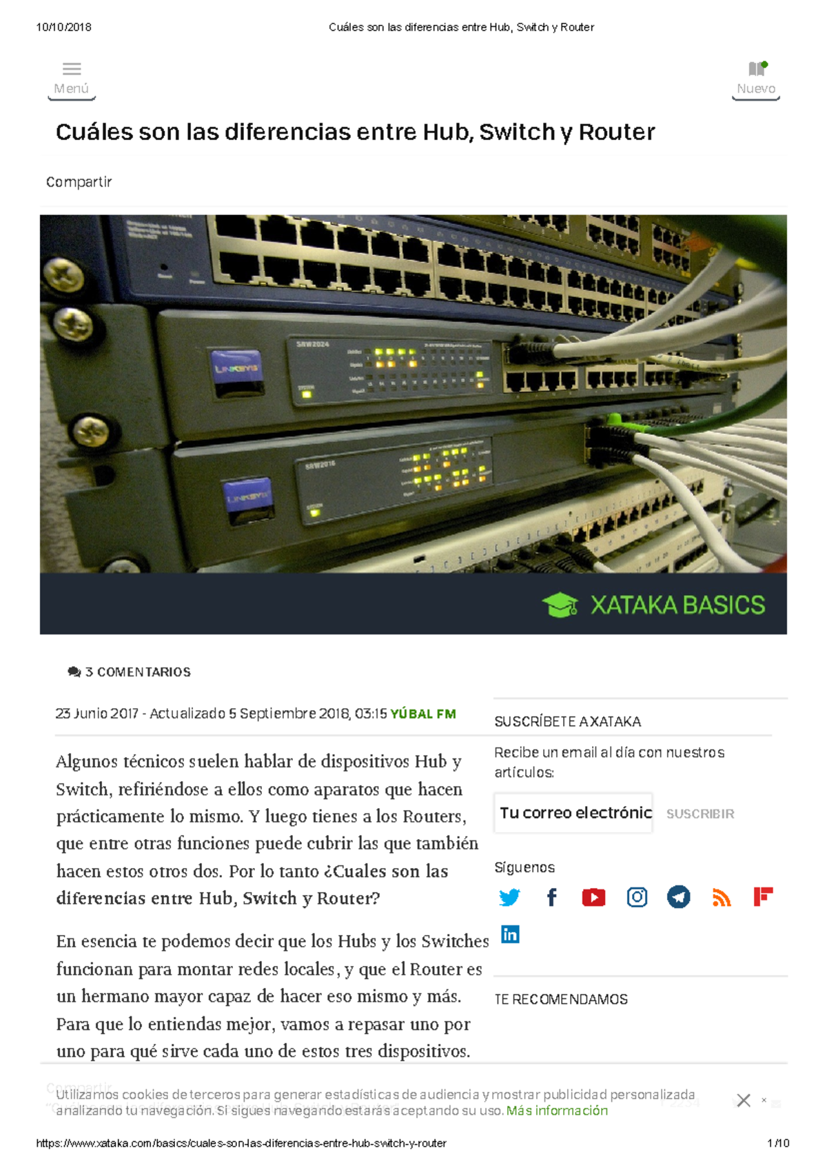 Cuáles son las diferencias entre Hub, Switch y Router XATAKA BASICS