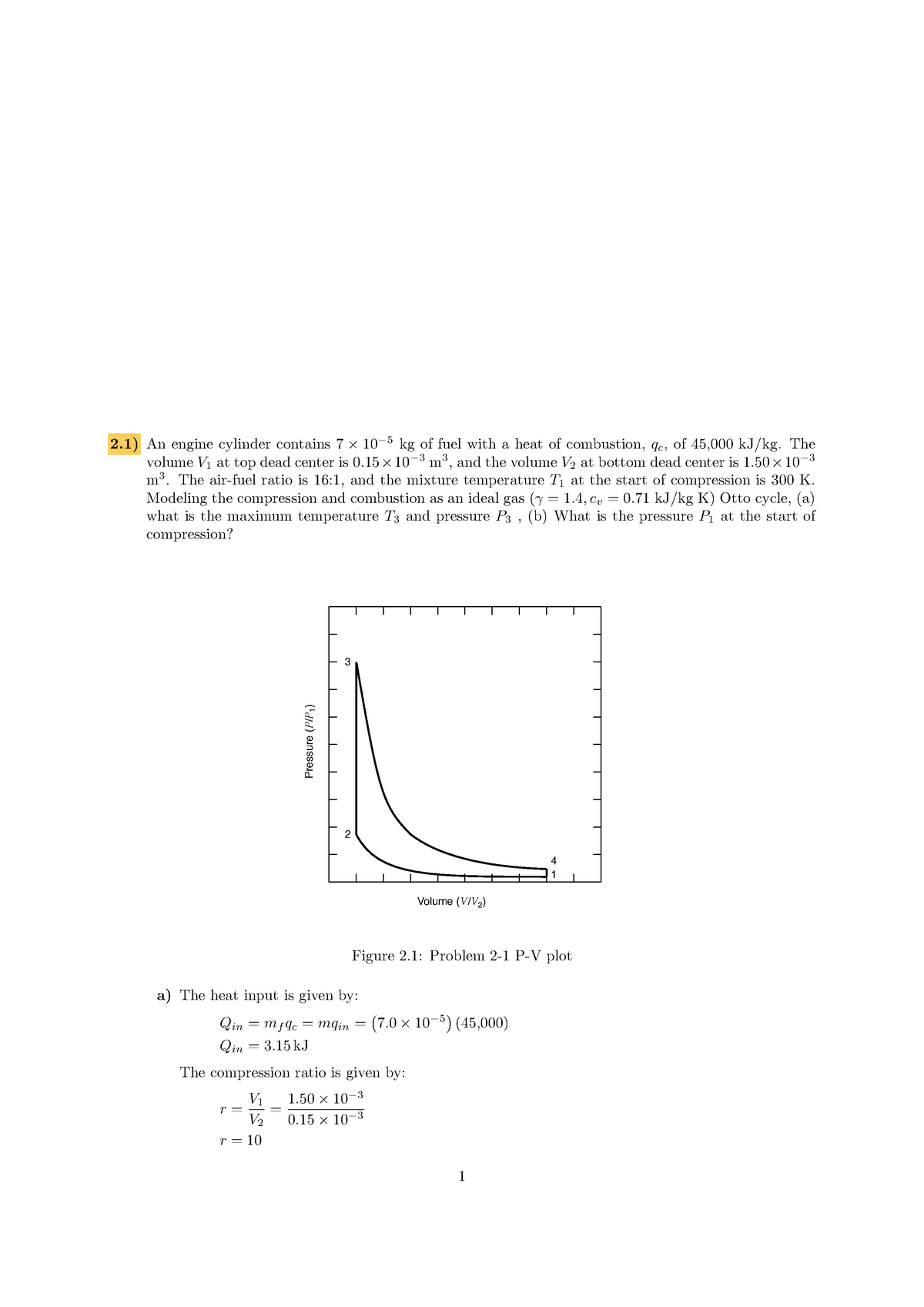 T-2 solutions - T2 sol - Chapter 2 Heat Engine Cycles 2)An engine ...