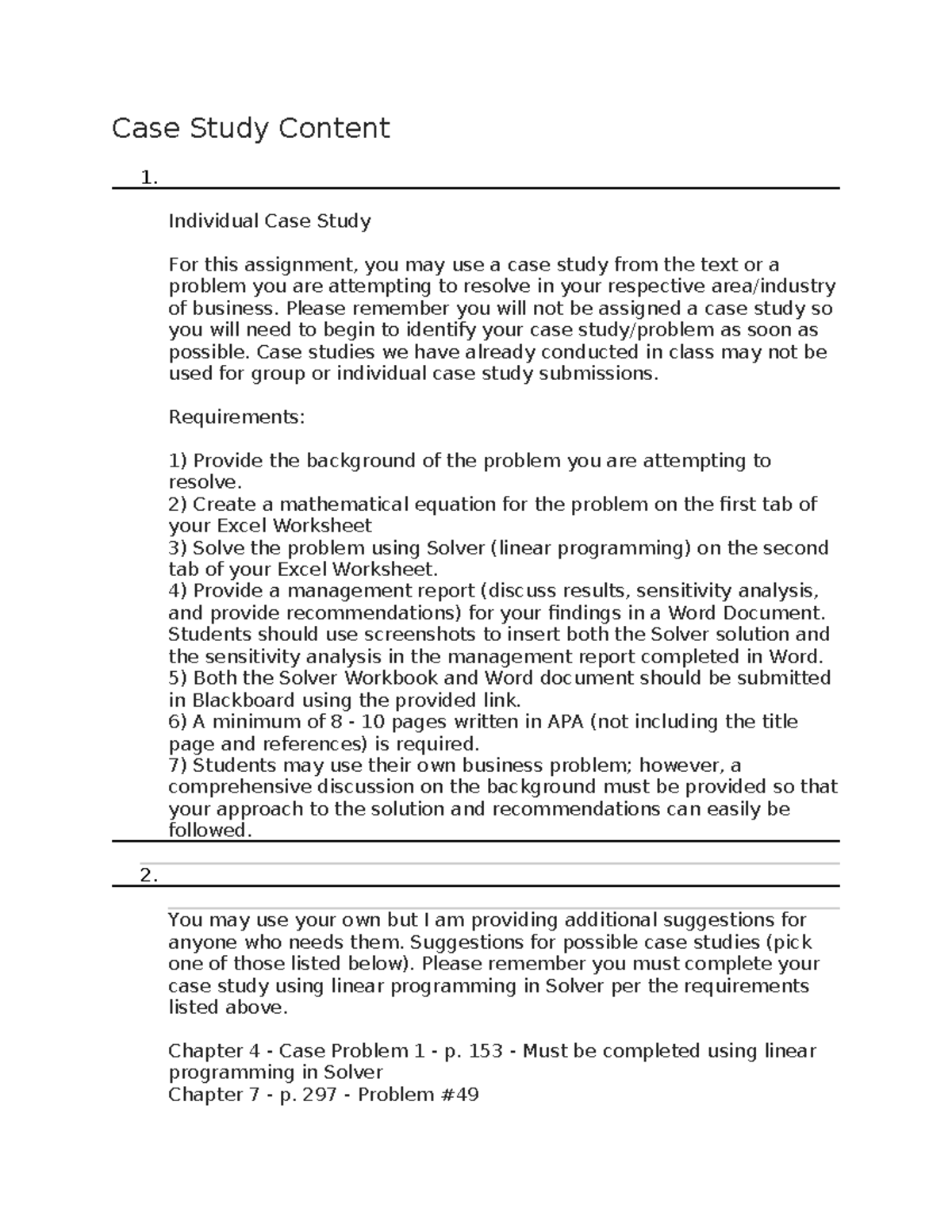 individual case study