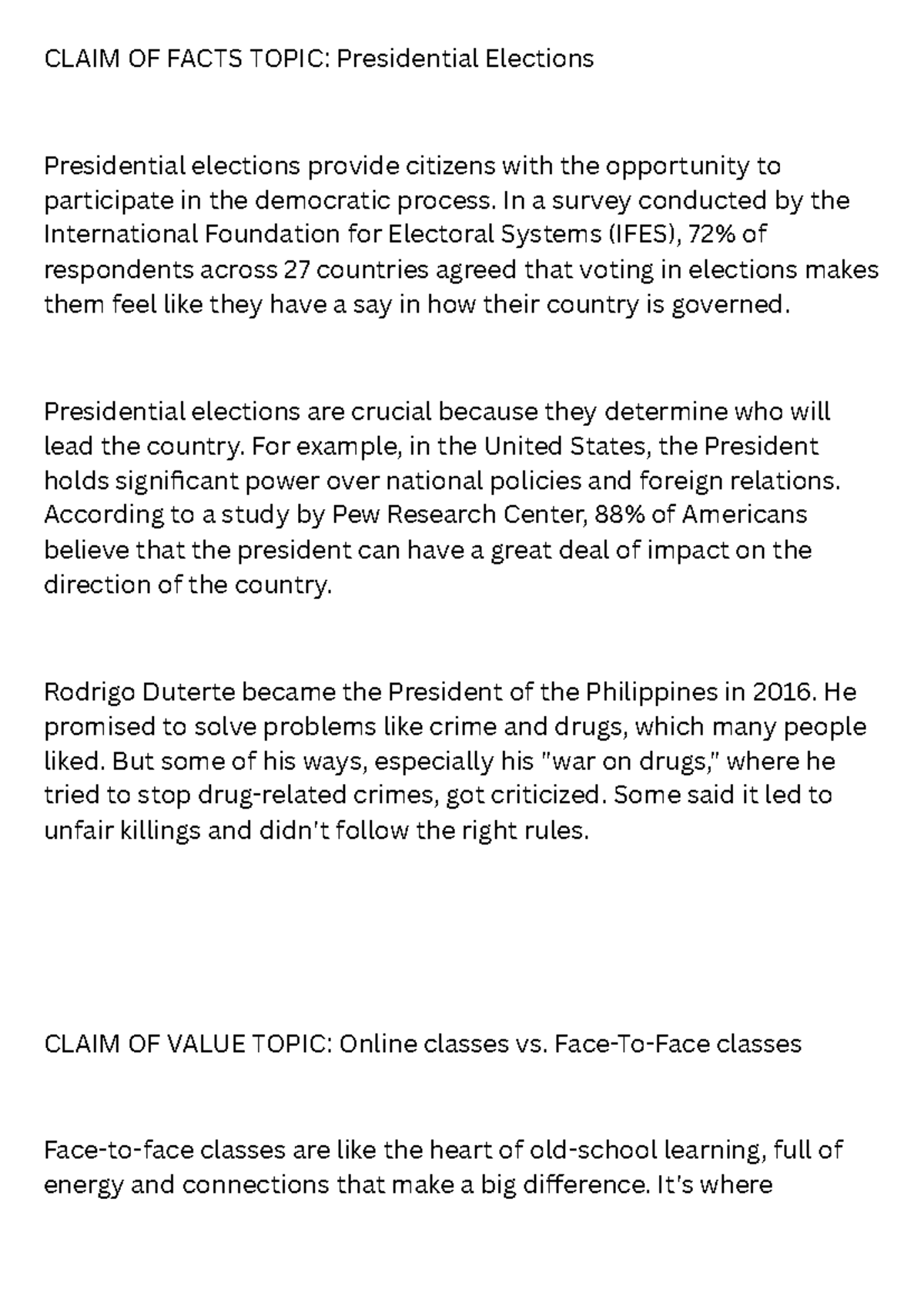 Claim OF Facts Topic Presidential Elections 20240313 123051 0000 ...
