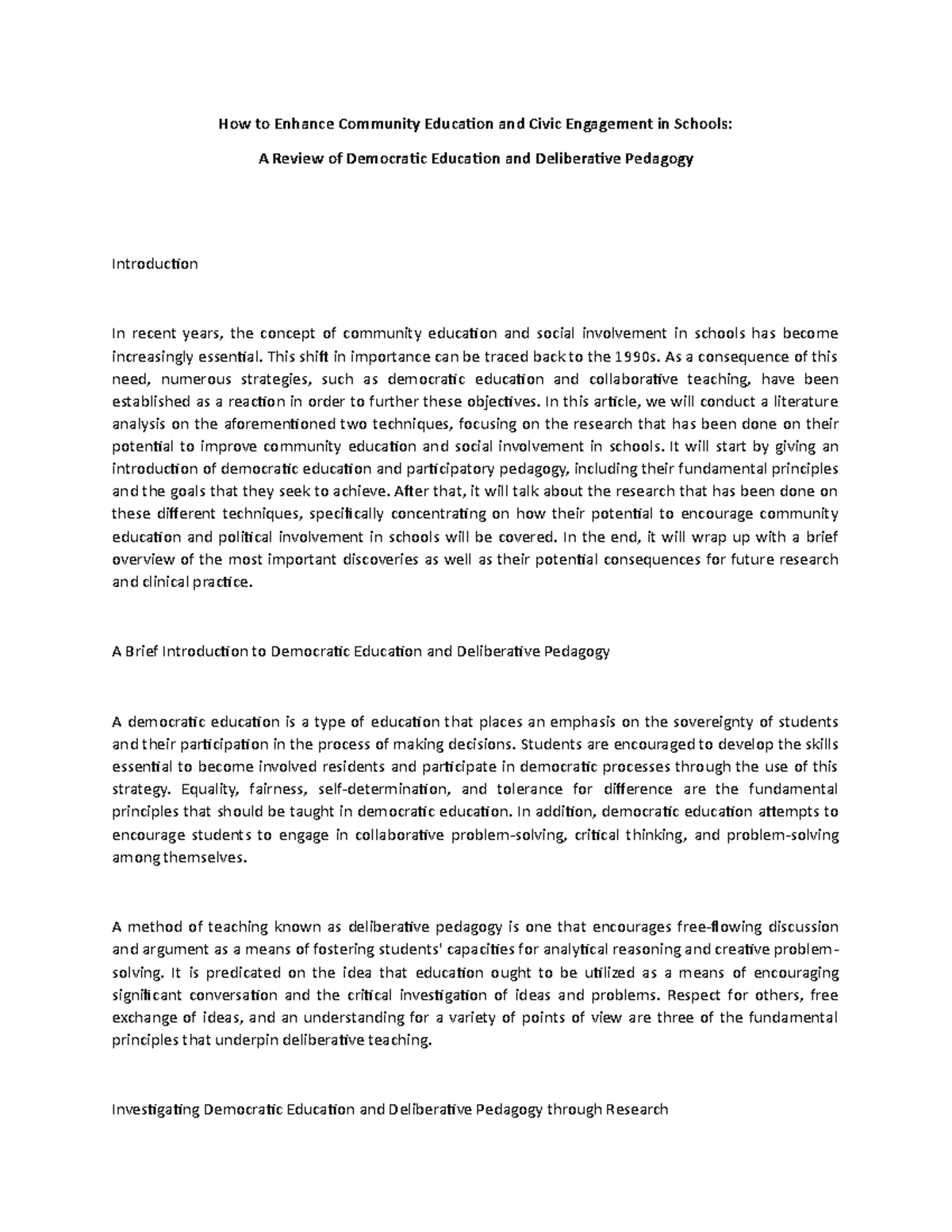 How to Enhance Community Education and Civic Engagement in Schools ...