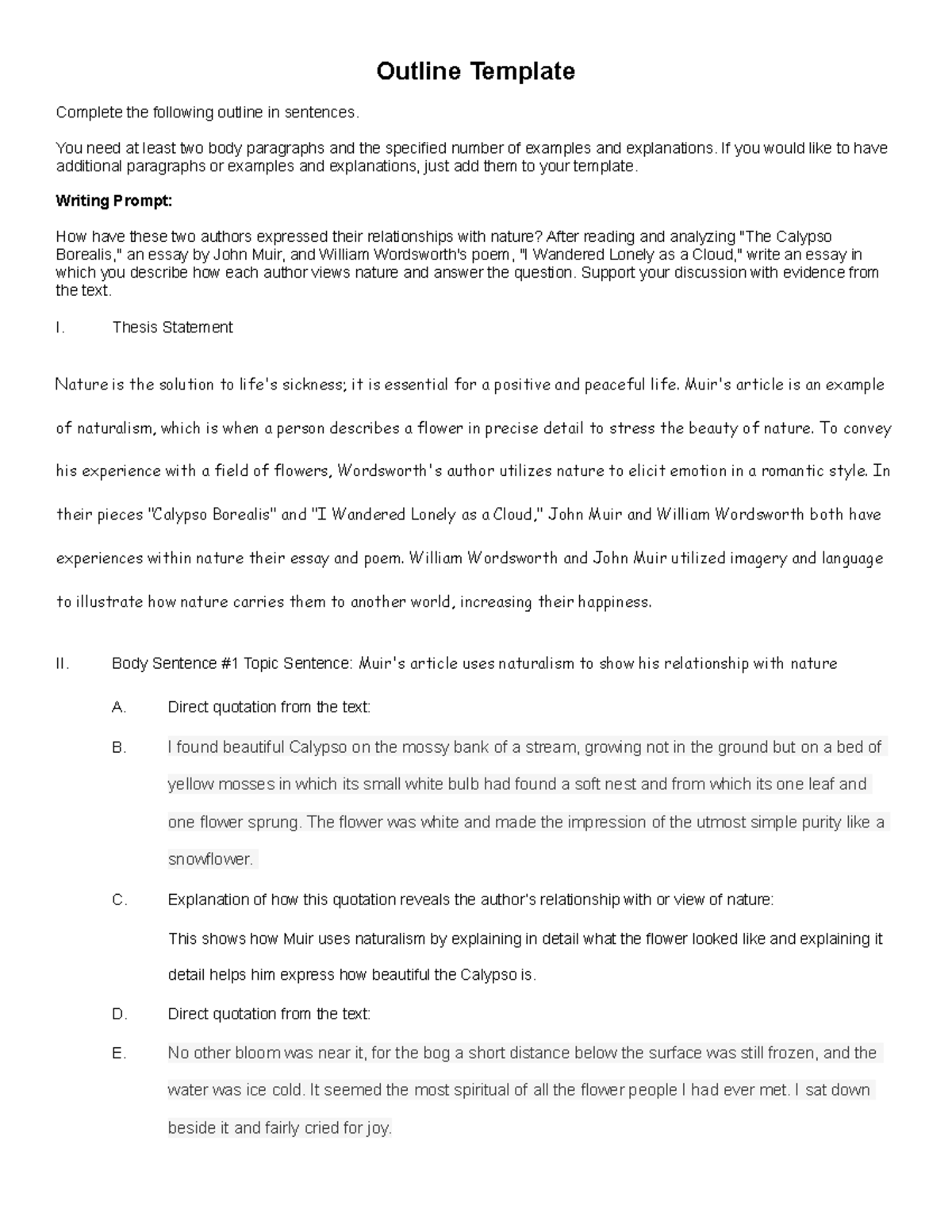 Outline template 04 06 - document - Outline Template Complete the ...