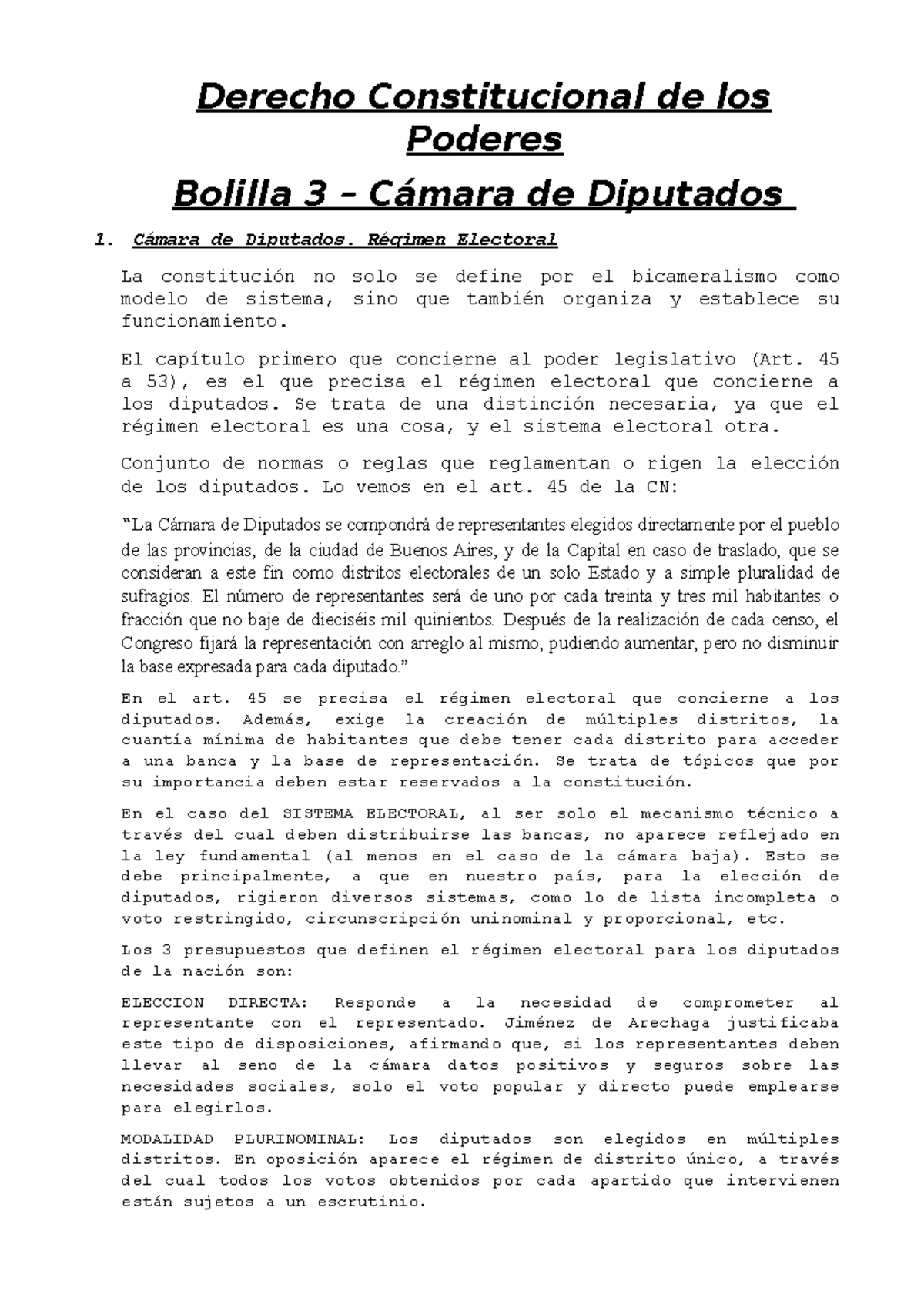 Bolilla 3 - Poderes Resumen - Derecho Constitucional De Los Poderes ...