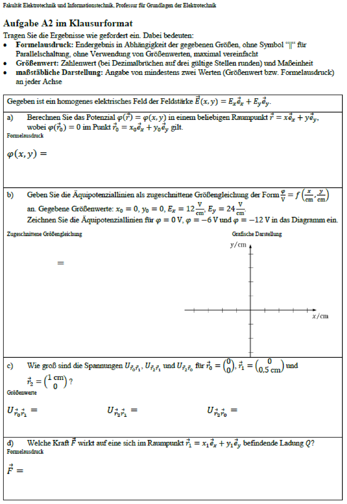 EMF-Aufgabe 3 - Aufgabe In Klausurformat SoSe22 - Elektrische Und ...