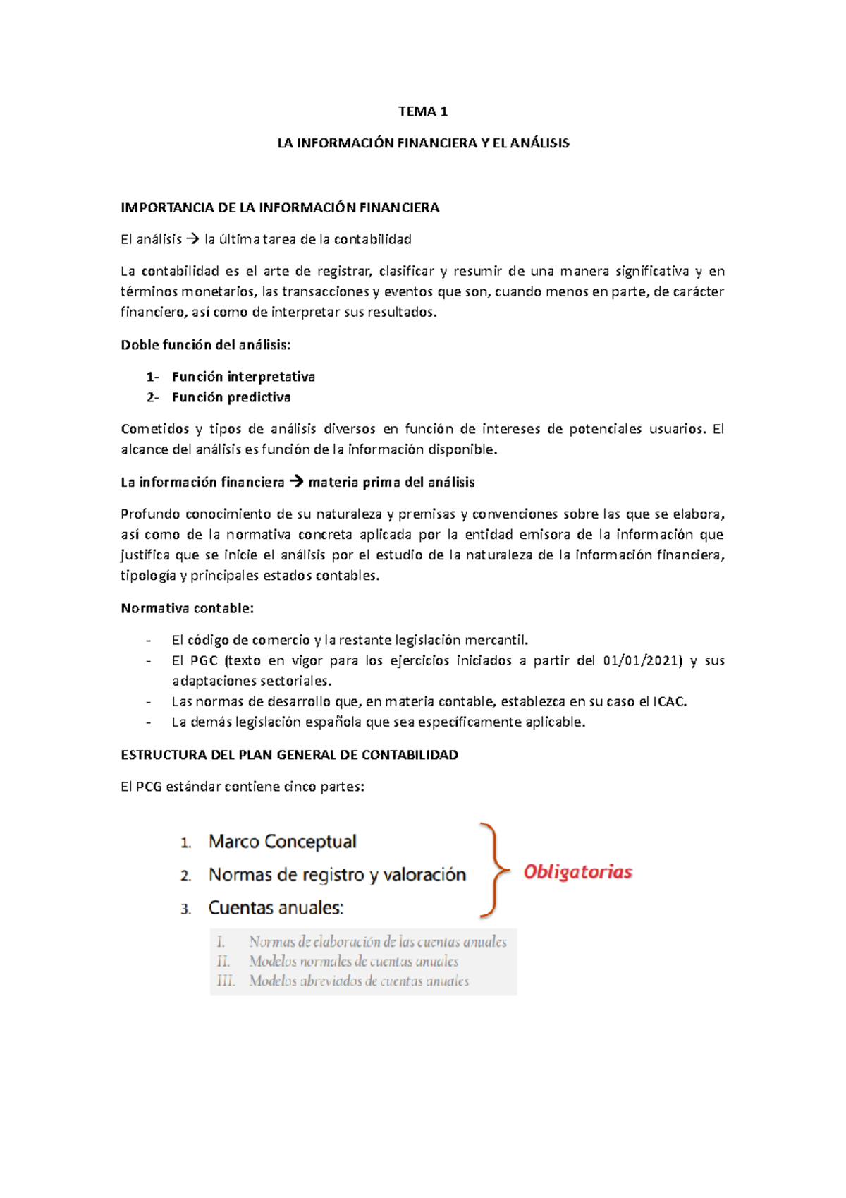 TEMA 1 - TEMA 1 LA INFORMACIÓN FINANCIERA Y EL ANÁLISIS IMPORTANCIA DE ...