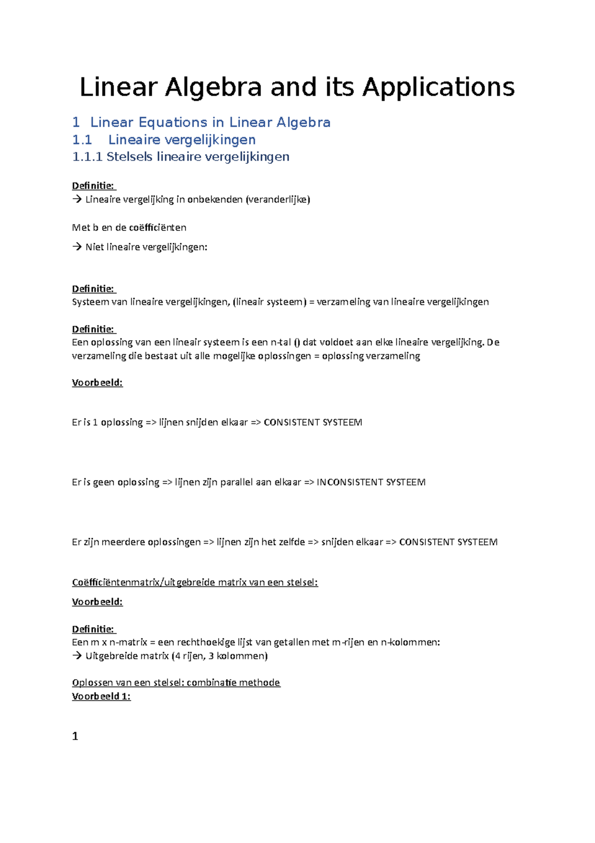 HOC 1 - Linear Algebra and its Applications - Linear Algebra and its ...