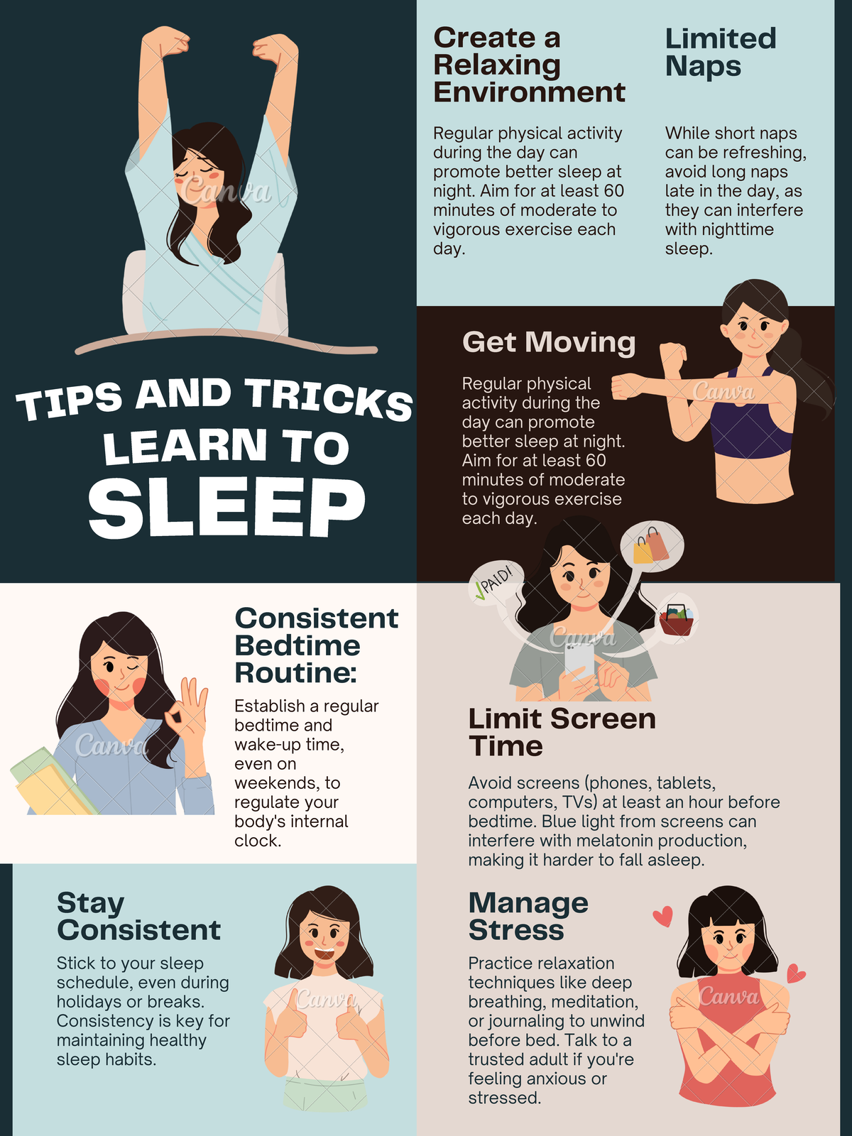 Sleep Habits - Stay Consistent Stick to your sleep schedule, even ...