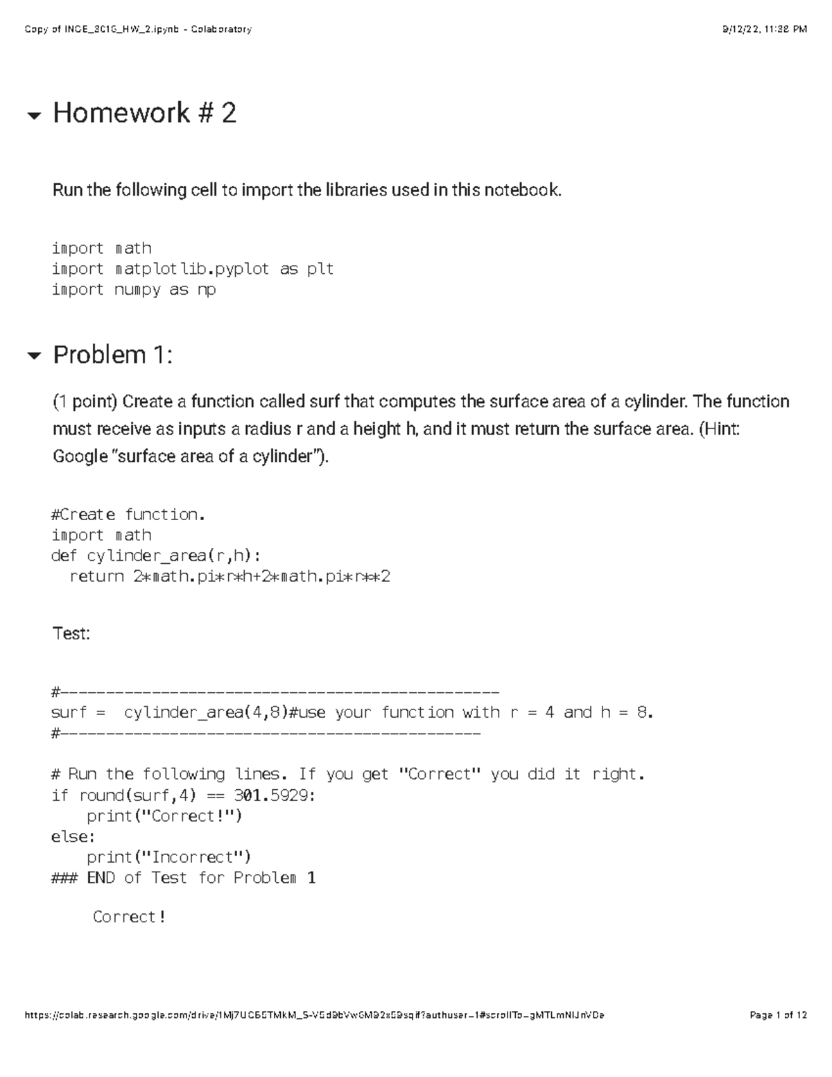 HW 2 algorithm jaja - Homework # 2 Run the following cell to import the ...