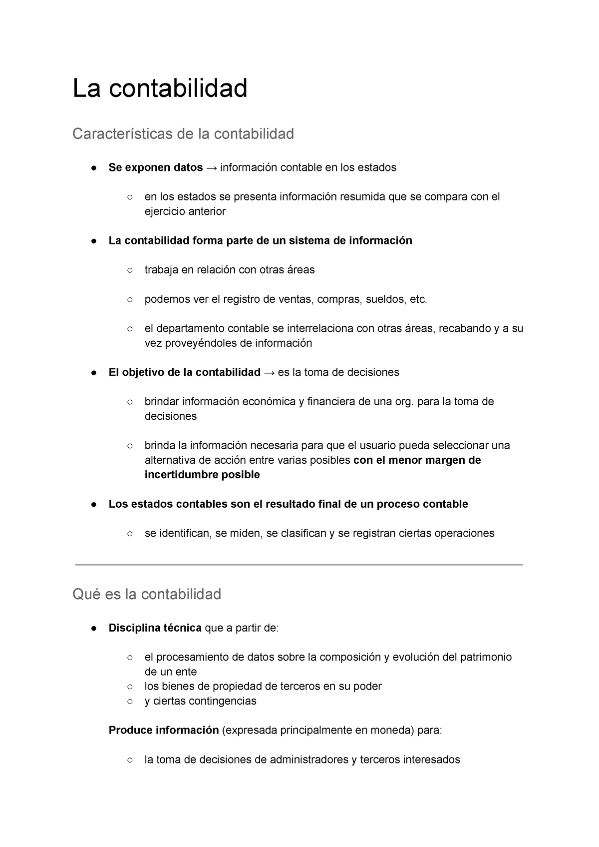 Contabilidad Módulo 1 Unidad 1 Resumen Completo La Contabilidad Características De La 1309