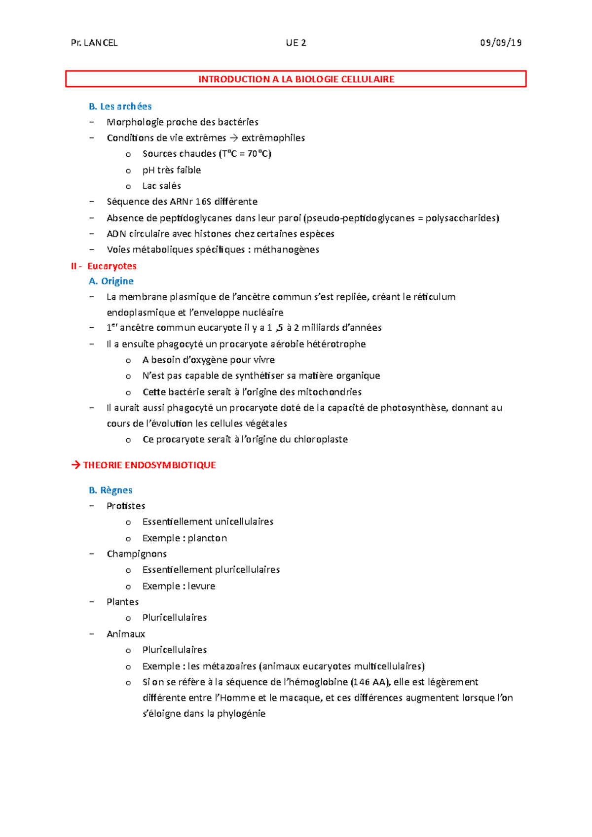 2. 2. Introduction A LA Biologie Cellulaire - Partie 2 - INTRODUCTION A ...