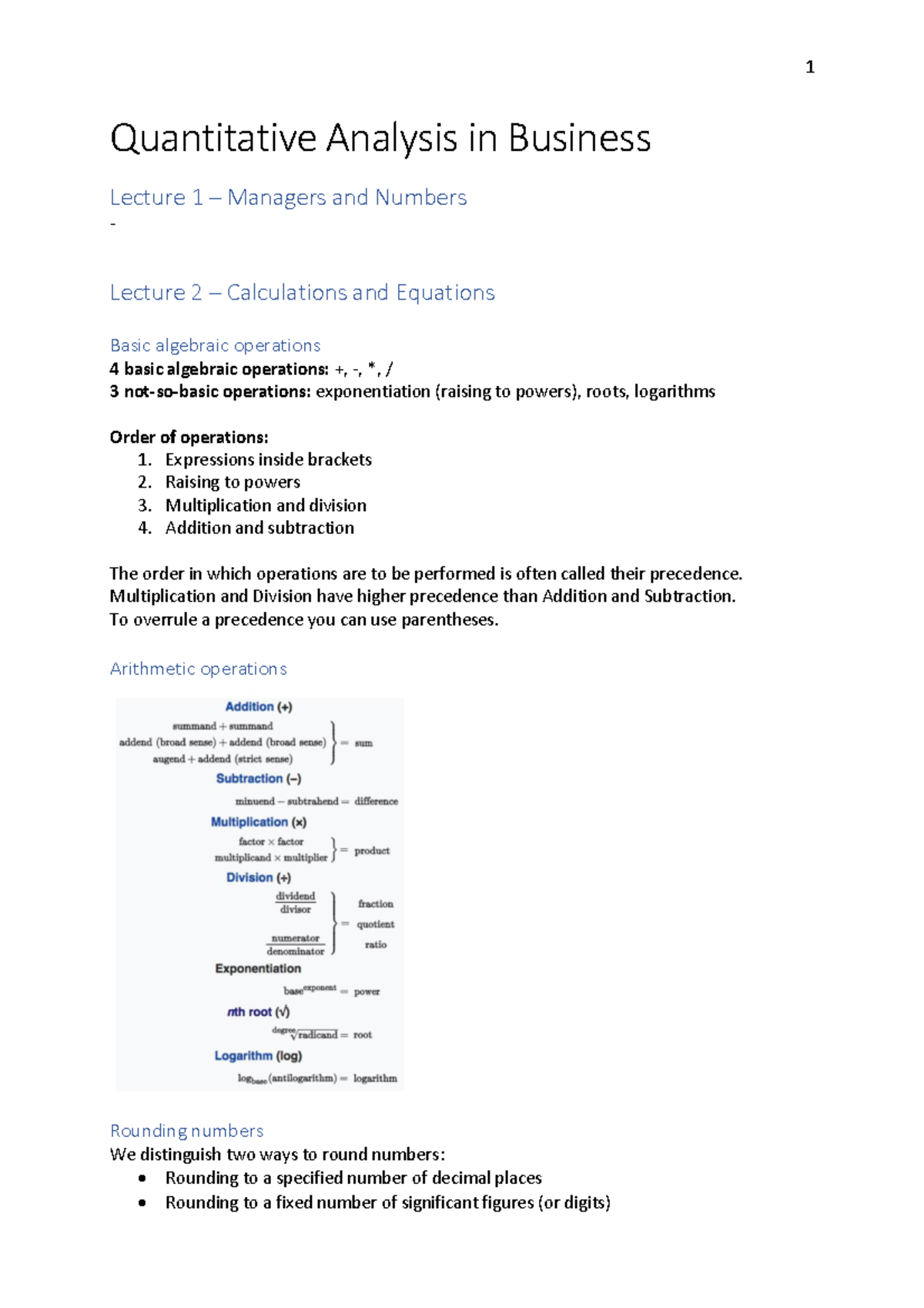 Quantitative Analysis in Business - Quantitative Analysis in Business ...