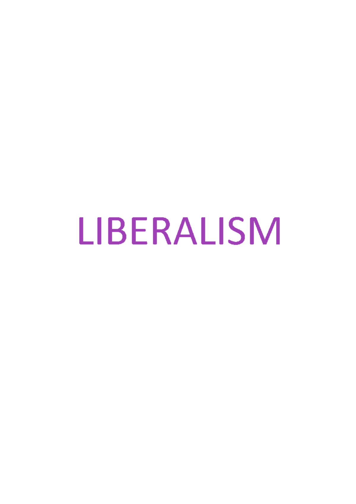 The Origins Of Liberalism - Liberalism The Origins Of Liberalism 