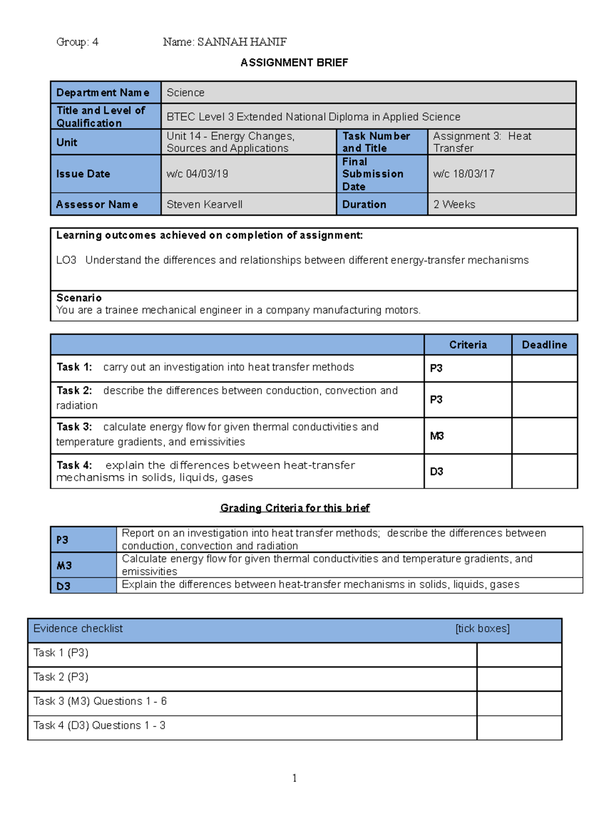 Heat transfer - WHAT IS HEAT TRASBNFER AND EXPLAIN - ASSIGNMENT BRIEF ...