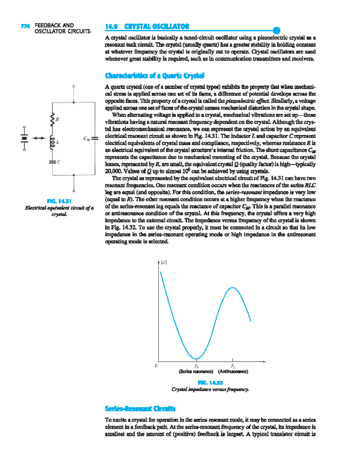 Characteristics of a Quartz Crystal Electronic Circuit devices and