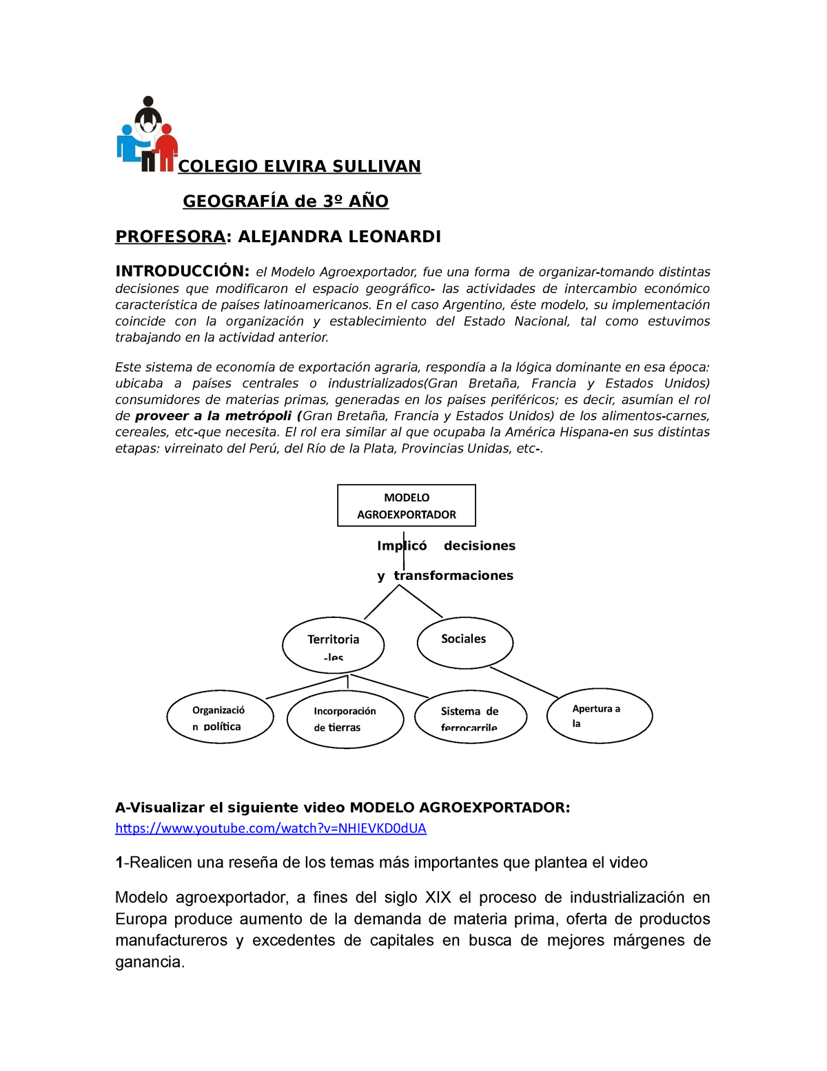 Trabajo Practico Nº 2 Agroexportador 3º A y B - Historia Política - UBA -  Studocu