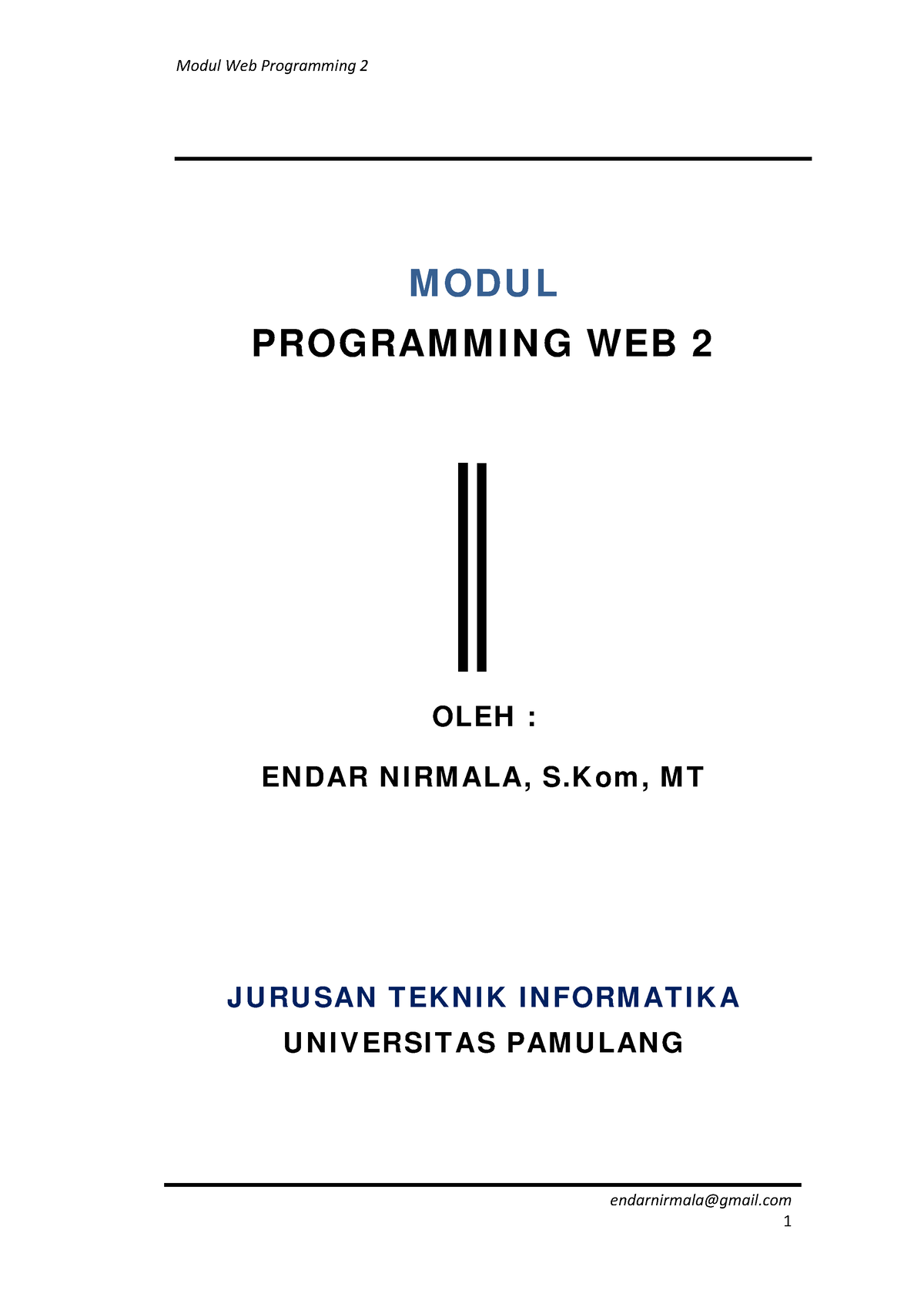 Modul Pemograman Web 2 - Berbagai Aplikasi Web Di Buat Dengan Tujuan ...