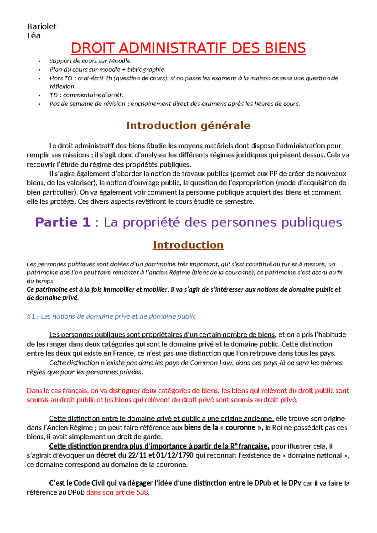 Droit Administratif DES Biens 20-21 - Léa DROIT ADMINISTRATIF DES BIENS ...