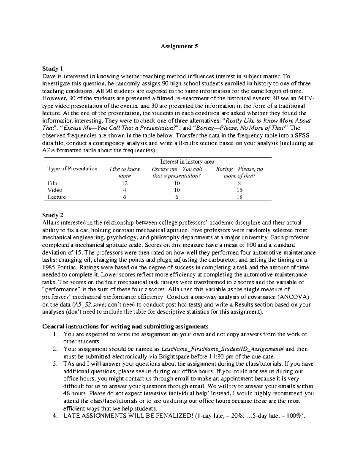 assignment ada 5 samples