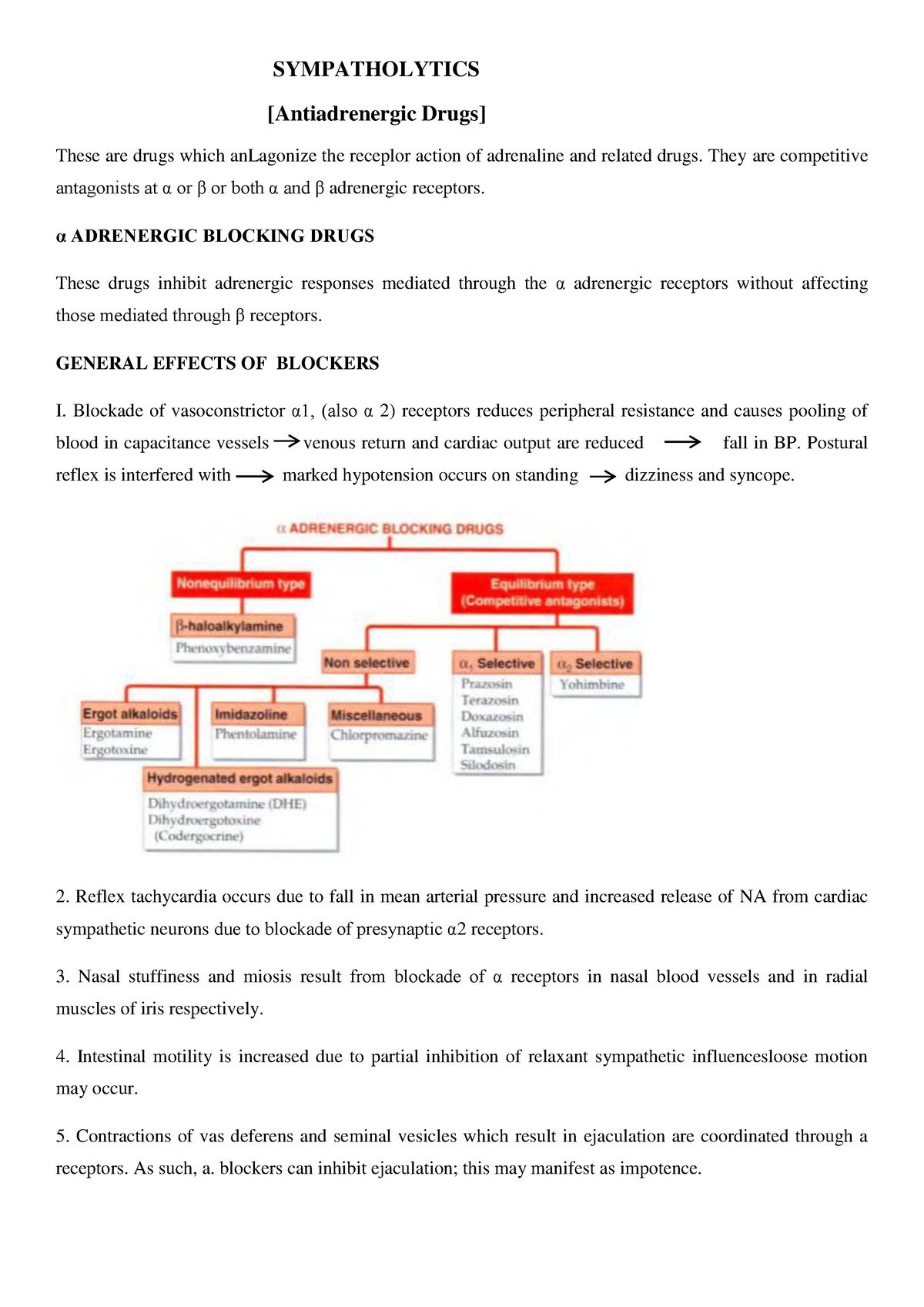 Sympatholytics - SYMPATHOLYTICS [Antiadrenergic Drugs] These Are Drugs ...