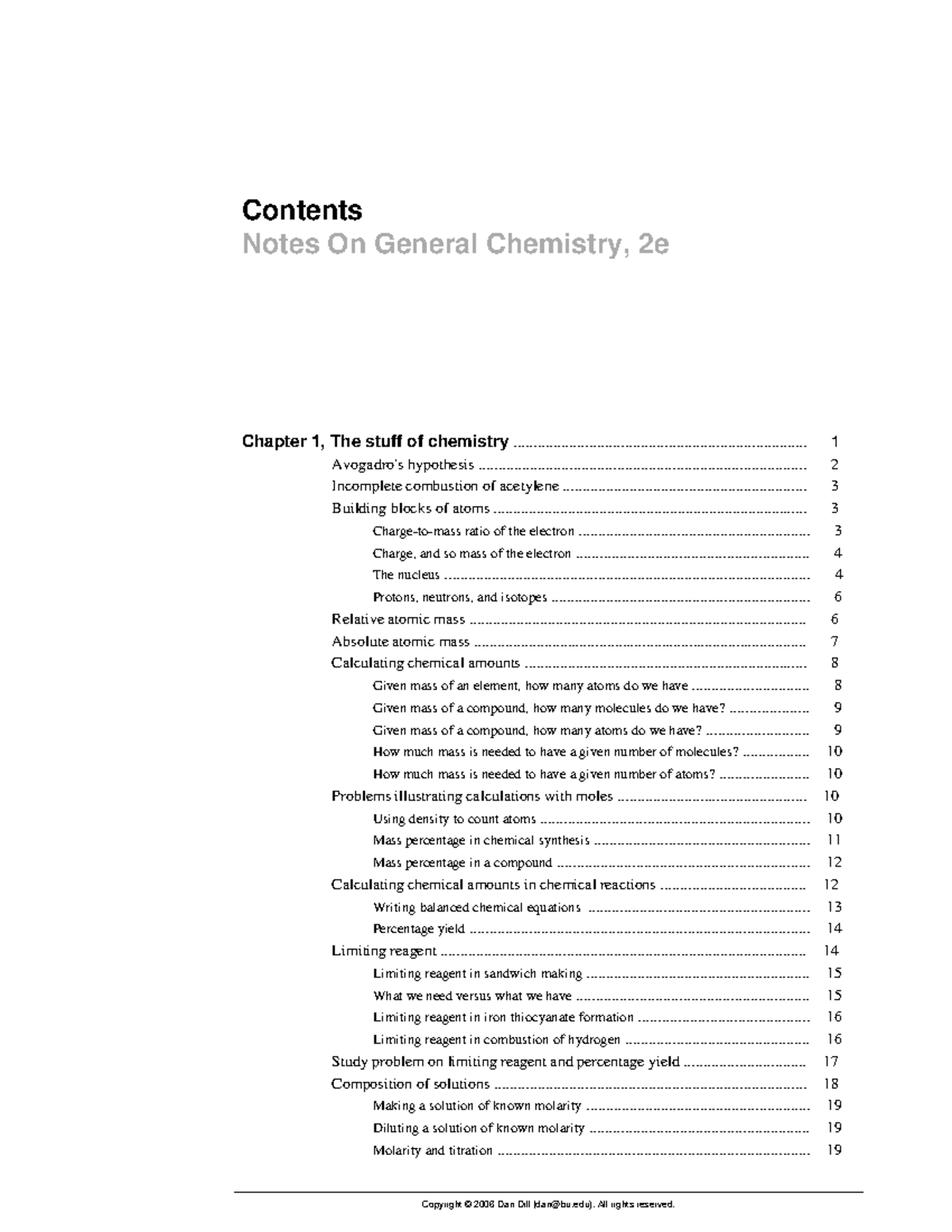 00Contents Table of contents Contents Chapter 1, The stuff of
