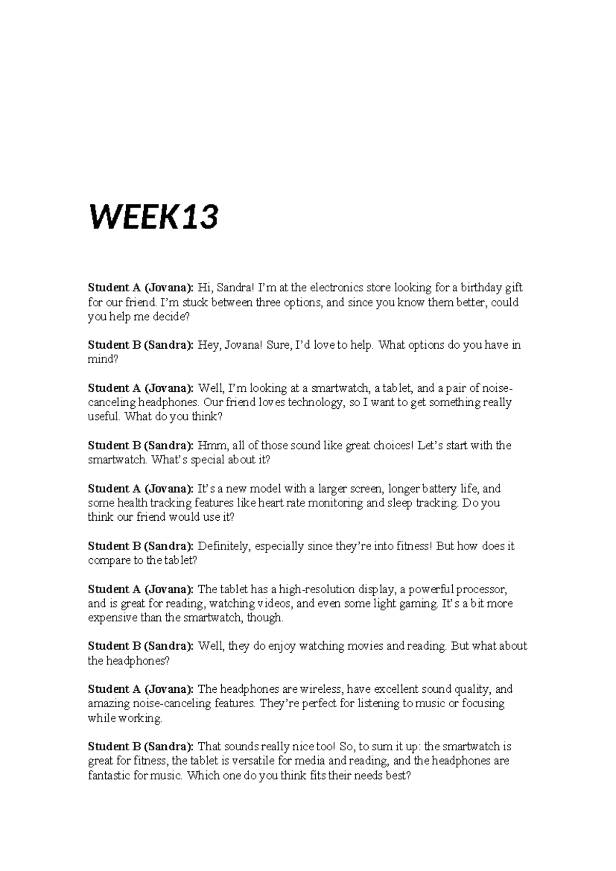 Week13 - (AC-S13) Week 13 - Task: Assignment - The best Birthday presen ...