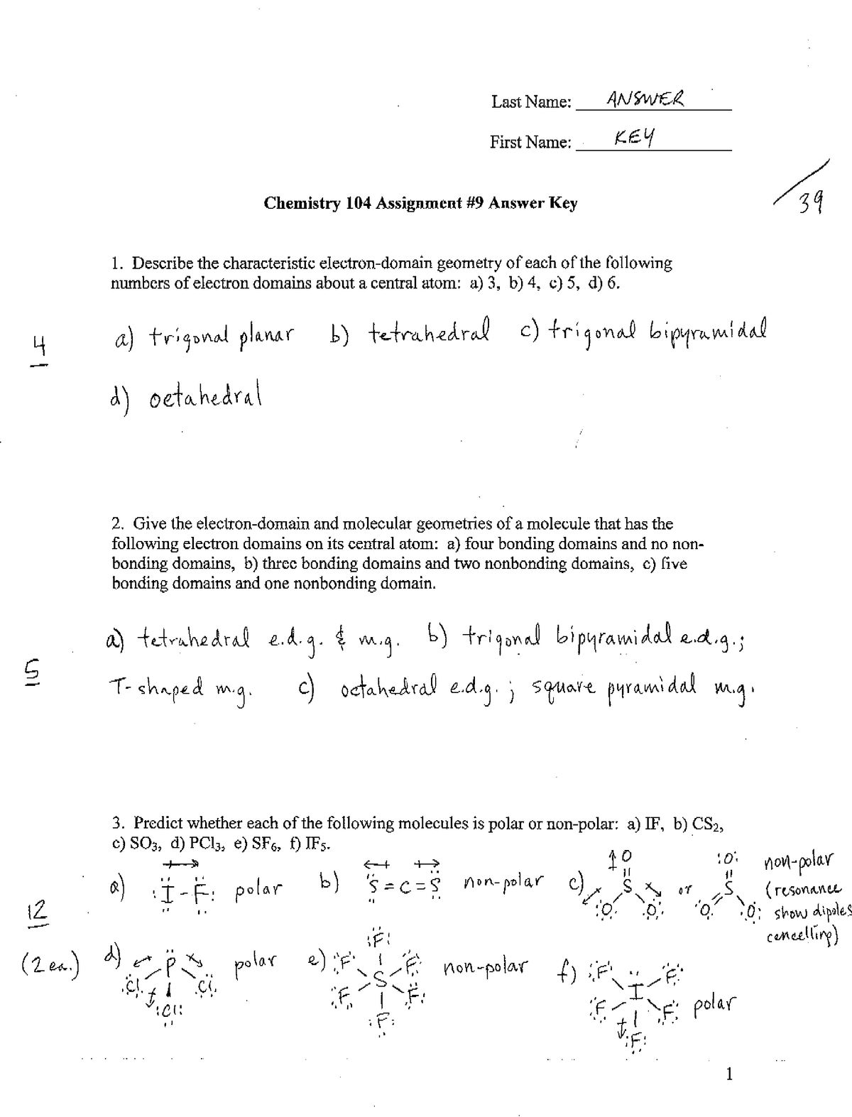 Chem 104 extra practice 9 answer - CHEM 104 - Studocu